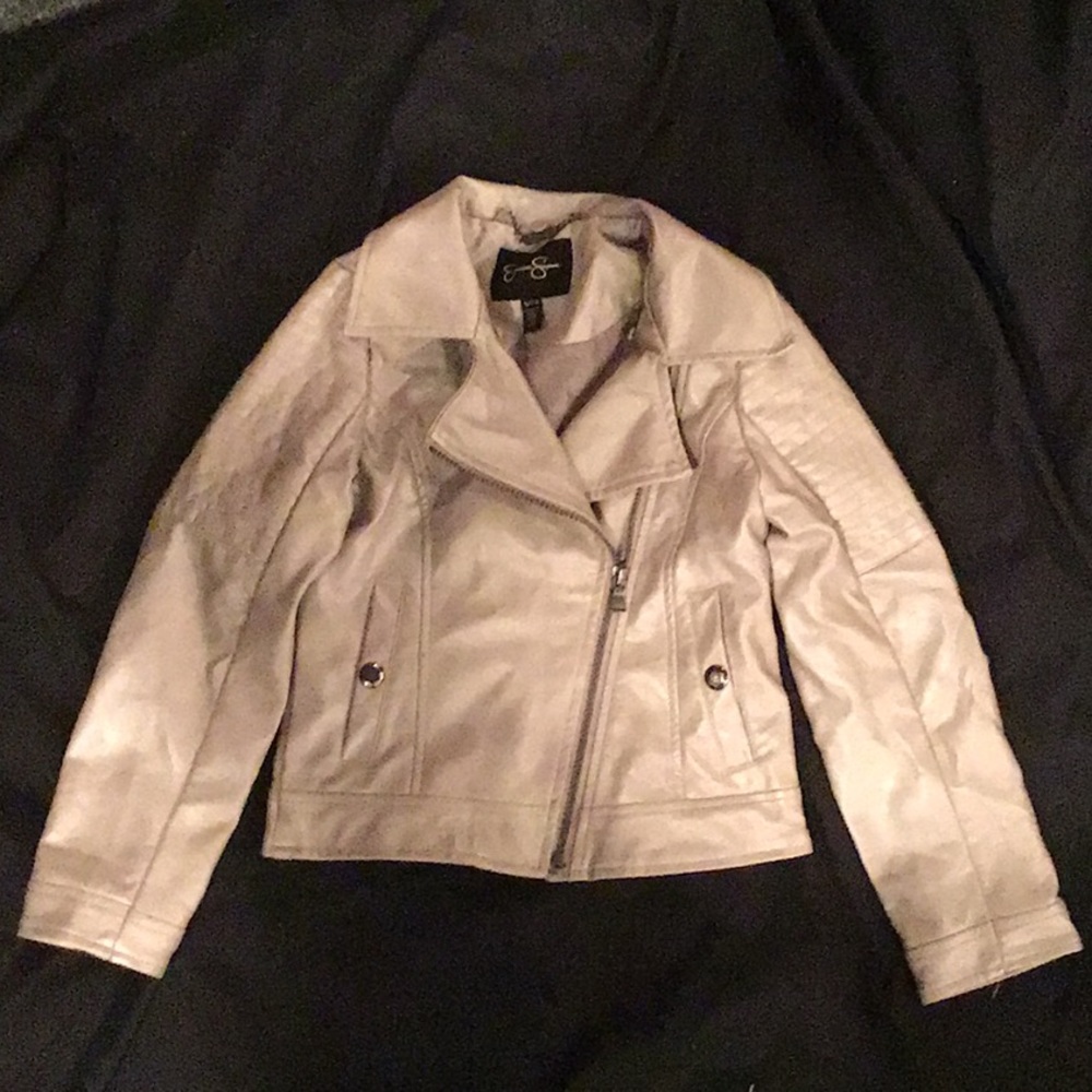 Jessica Simpson Girl’s Faux Leather Jacket